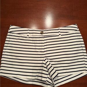 Boden Navy and White Striped Women Shorts 6
